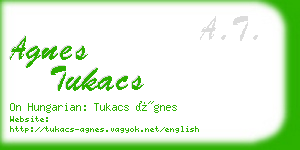 agnes tukacs business card